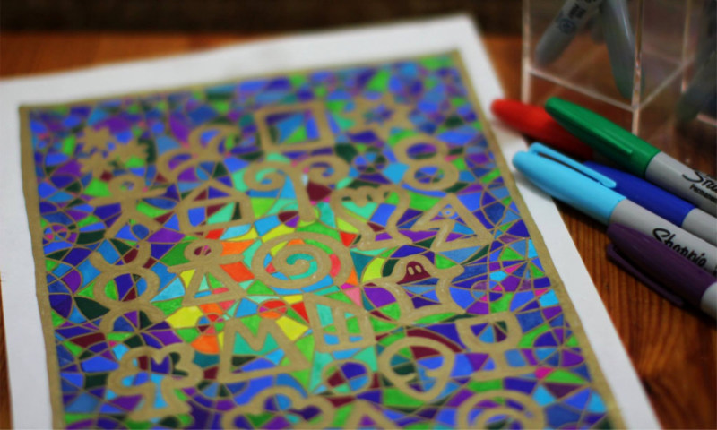 Art Solutions Colouring Book - The Genius Symbols